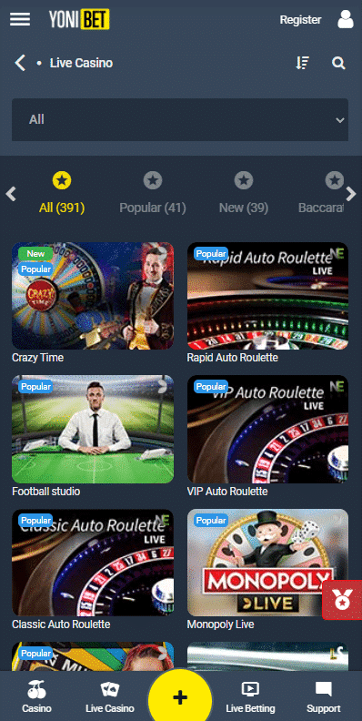 Yonibet Bonuskod för mobil