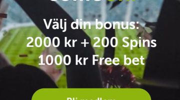 ComeOn Bonuskod 2025 – WEAREBETTORS: 1000 kr Oddsbonus