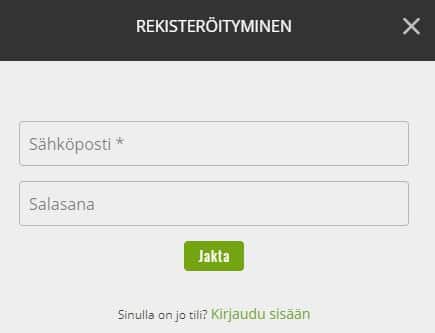 Rekisteröityminen Suprabets Tarjouskoodi