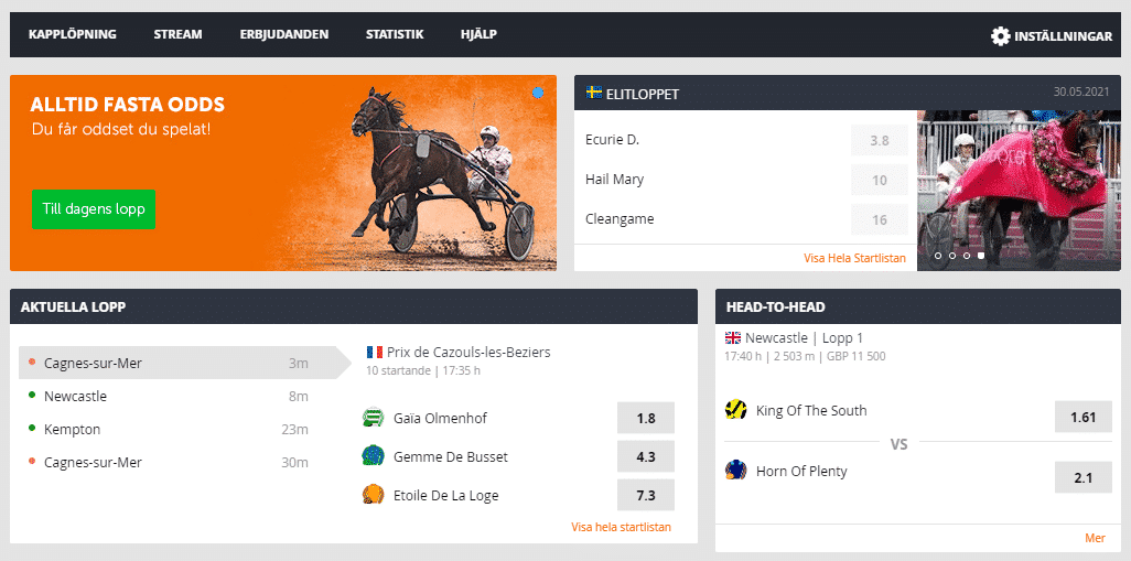 Trav på Betsson Bonus