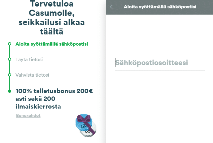 Rekisteröinti Casumo Kuponkikoodi