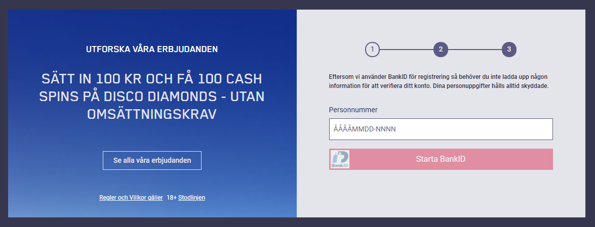 Registrera dig med maria casino bonuskod
