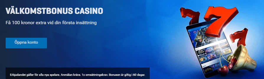 Nordicbet bonus: Välkomstbonus Casino