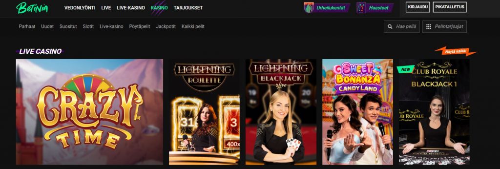 betinia live-kasino betinia casino kokemuksia