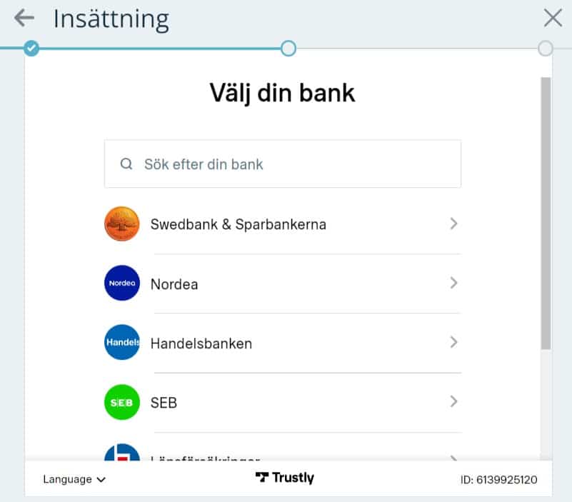 Speedybet Betalningsalternativ Speedybet Insättning