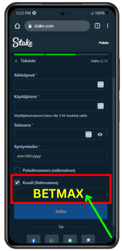 Stake.com bonuskod stake koodi