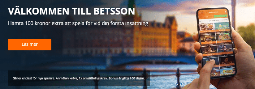 Betsson Bonus: 100 kronor