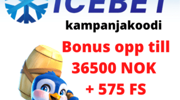 IceBet kampanjakoodi 2024 – Bonus opp till 36500 NOK + 575 FS